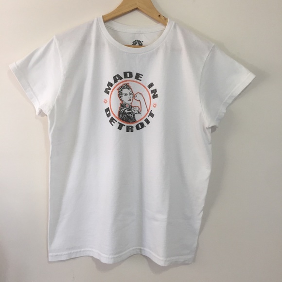 Made in Detroit Tops - Made in Detroit T-shirt w/ Rosie the Riveter. M